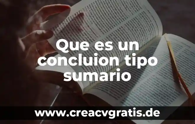 Tipo de bolsa que es de sabritas 6 Que es un concluion tipo sumario
