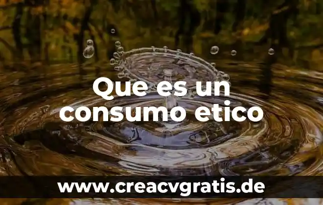 Enfoque ético que es 3 Que es un consumo etico