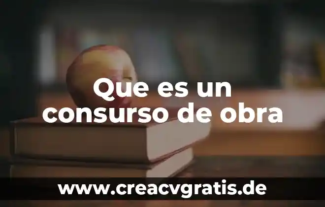 Que es el contexto.que significa la obra 6 Que es un consurso de obra