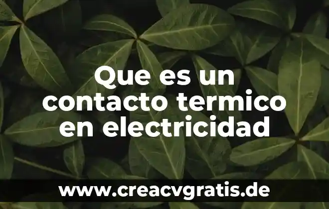 Qué es un contaminante químico del agua 5 Que es un contacto termico en electricidad
