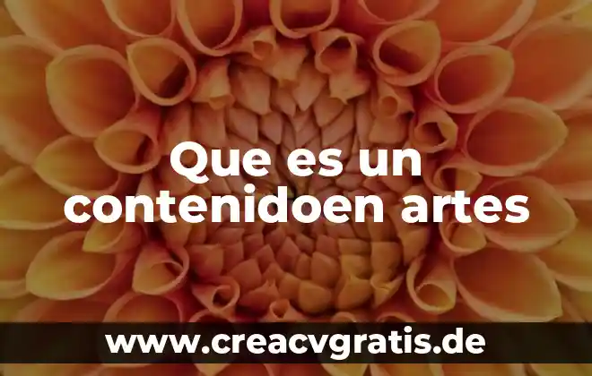 Que es segmento en artes 4 Que es un contenidoen artes