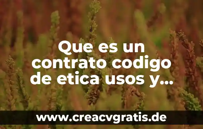 Que es un contrato de comoraventa 3 Que es un contrato codigo de etica usos y costumbres