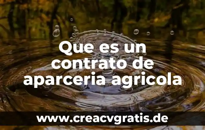 Que es clausulas de contrato 3 Que es un contrato de aparceria agricola