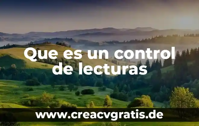 Que es significado cuantitativo 4 Que es un control de lecturas