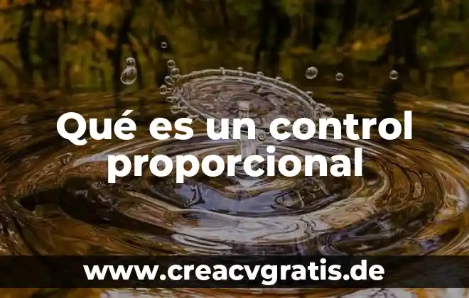 Representación proporcional puntos de por qué es mejor 3 Qué es un control proporcional