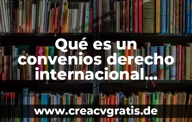 Qué es el derecho público 7 Qué es un convenios derecho internacional público