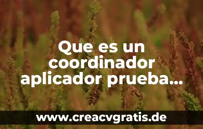 Que es la prueba pericial unam 3 Que es un coordinador aplicador prueba planea