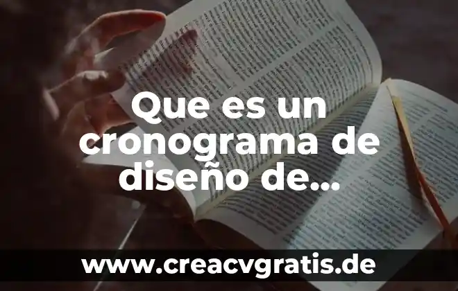 Que es un cronograma de actividades en un proyecto brainly 5 Que es un cronograma de dise帽o de proyecto