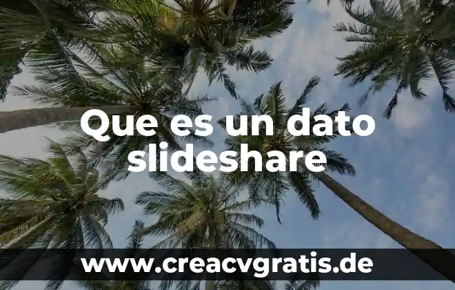 Que es un proyecto educativo slideshare 3 Que es un dato slideshare