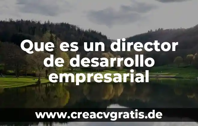 Que es el desarrollo del pensamiento sociologico 6 Que es un director de desarrollo empresarial