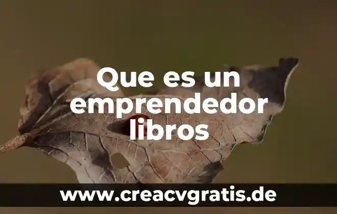 Qué es realidad en libros 4 Que es un emprendedor libros