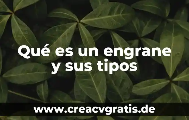 Que es la comunicacion tipos ejemplificados 6 Qué es un engrane y sus tipos