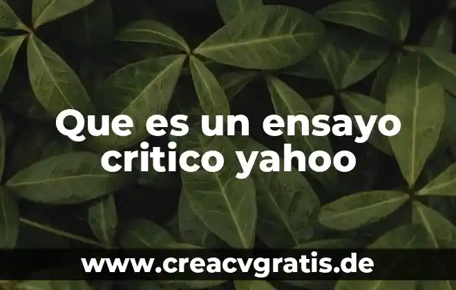 Que es la sensibilidad profunda articulos 7 Que es un ensayo critico yahoo