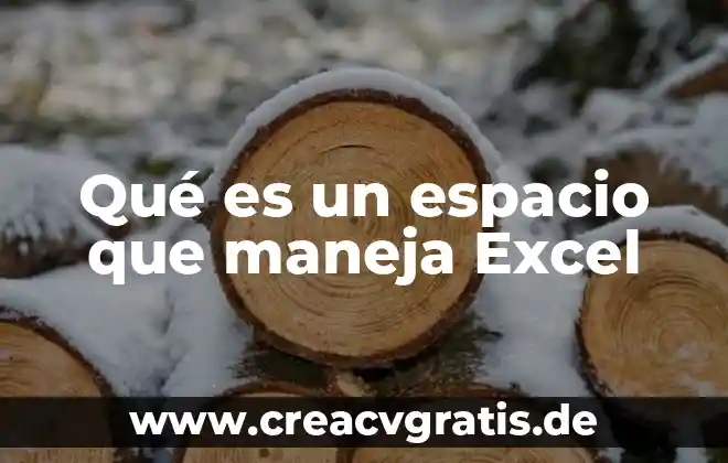 Que es la interfaz de excel y sus nombres 5 Qué es un espacio que maneja Excel