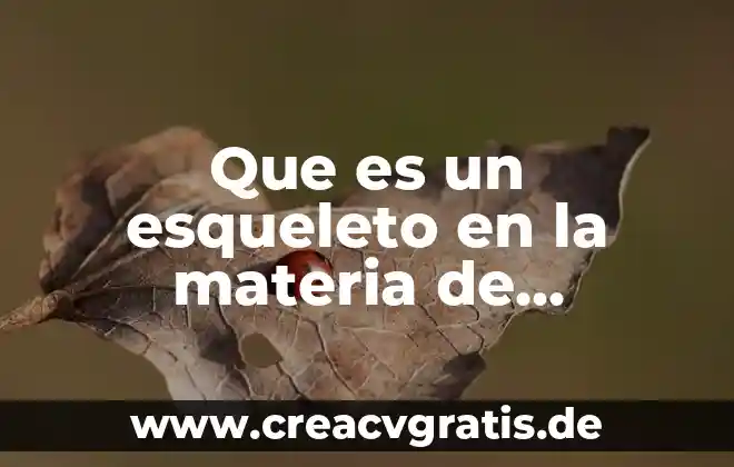 Que es un mensaje publicitario materia de español para secundaria 8 Que es un esqueleto en la materia de español