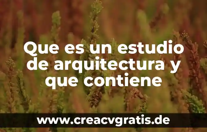 Que es lo que contiene un altar y que significado 5 Que es un estudio de arquitectura y que contiene