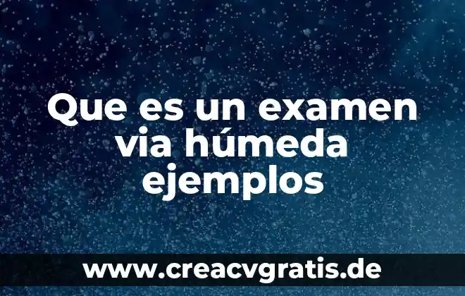 Qué es un examen psicométrico y quién lo hace 7 Que es un examen via húmeda ejemplos