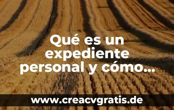 Qué es euforia psicología 3 Qué es un expediente personal y cómo se integra