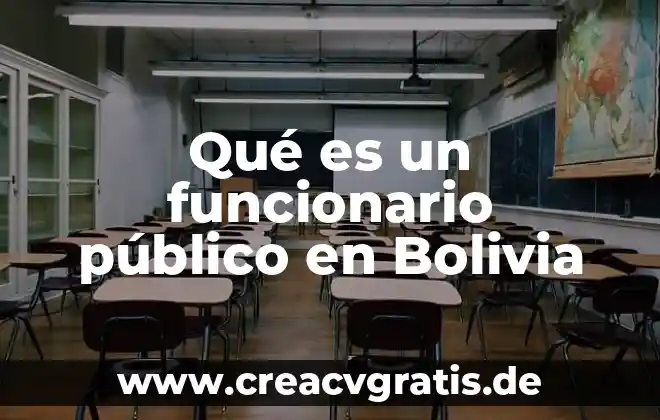 Que es dinero publico 6 Qué es un funcionario público en Bolivia