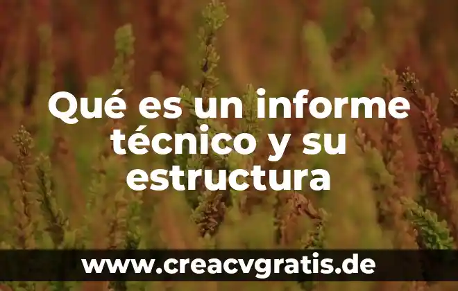 Que es un informe y como se elabora y tipos 4 Qué es un informe técnico y su estructura