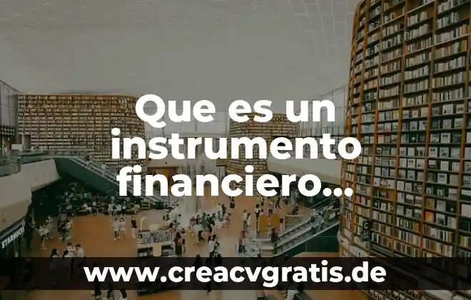 Qué es legalidad internacional 5 Que es un instrumento financiero internacional