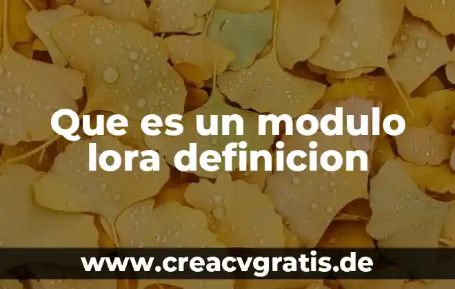 Qué es el significado de giovanni 7 Que es un modulo lora definicion