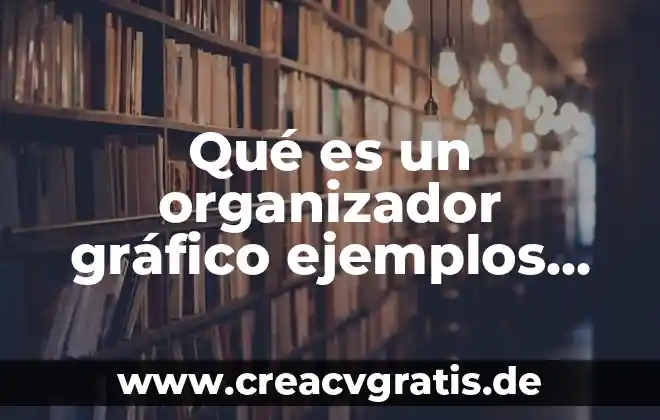 ¿Qué es un organizador gráfico? 4 Qué es un organizador gráfico ejemplos nombres