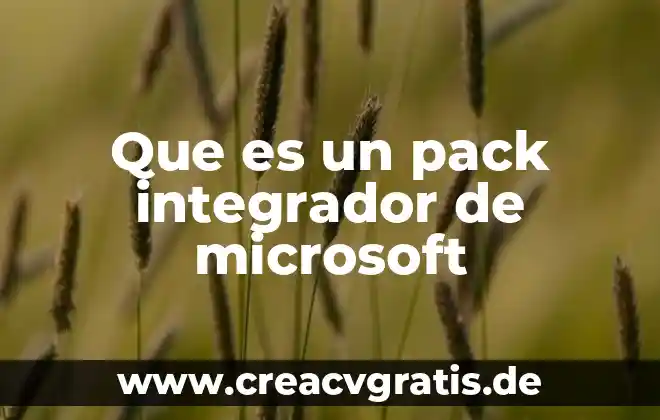Que es pasar el pack yahoo 6 Que es un pack integrador de microsoft