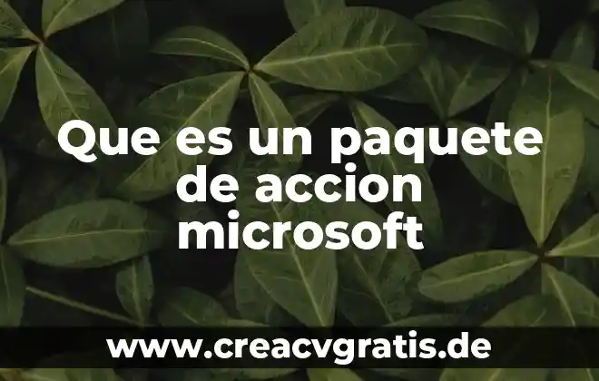 Qué es un extinguidor y sus tipos 4 Que es un paquete de accion microsoft