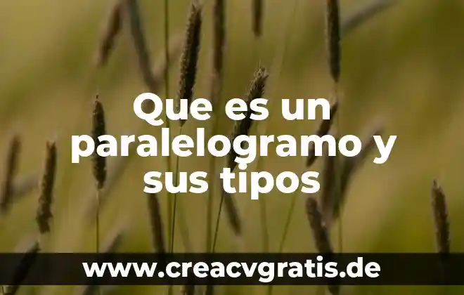 Qué es tarifa y sus tipos 5 Que es un paralelogramo y sus tipos