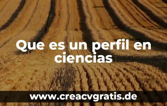 Examen ambiental en salud que es 7 Que es un perfil en ciencias