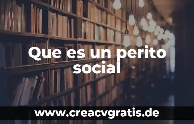 Que es un area social en arquitectura 6 Que es un perito social