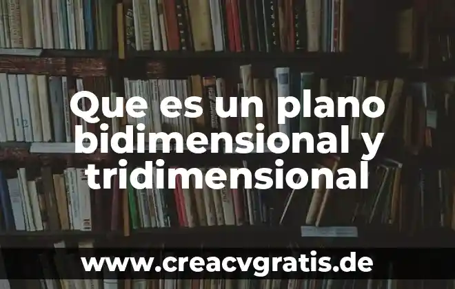 Qué es un plano definición 6 Que es un plano bidimensional y tridimensional