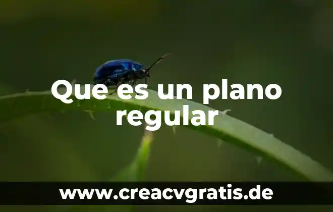 Que es el plano cartesiano con parabola 3 Que es un plano regular