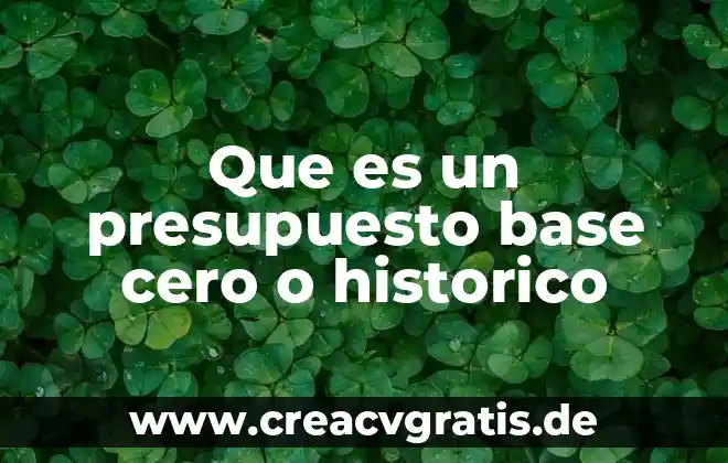 Qué es realidad en base de datos 7 Que es un presupuesto base cero o historico