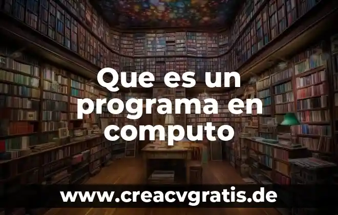 Que es el programa pandora 5 Que es un programa en computo