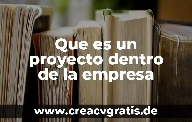 Que es valor indicardor dentro de una empresa 6 Que es un proyecto dentro de la empresa