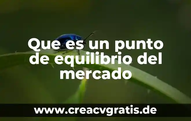 Que es el equilibrio en el mercado de dinero 8 Que es un punto de equilibrio del mercado