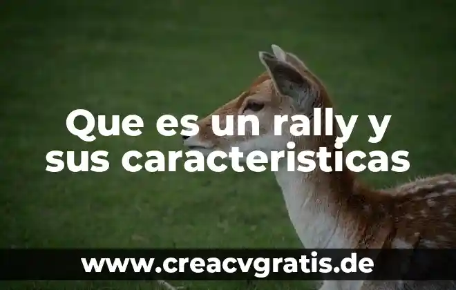 Que es mito sus caracteristicas y tipos 5 Que es un rally y sus caracteristicas