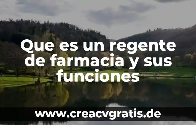 Cantante que es el icono de la nueva generaci贸n 5 Que es un regente de farmacia y sus funciones