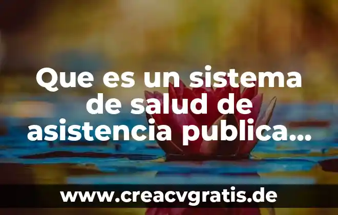 Salud que es oms 8 Que es un sistema de salud de asistencia publica oms