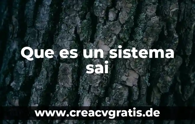 Que significa que es un sistema compatible 8 Que es un sistema sai