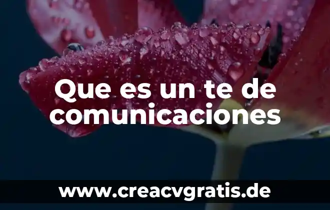 Que es bueno ponerte cuando te quemas los dedos 5 Que es un te de comunicaciones