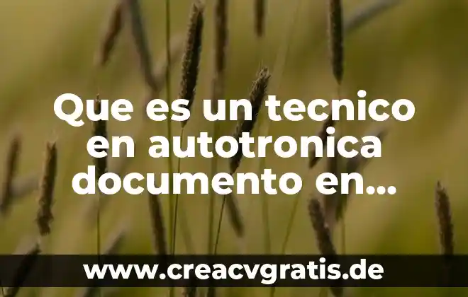 Mergeformat word que es 4 Que es un tecnico en autotronica documento en word