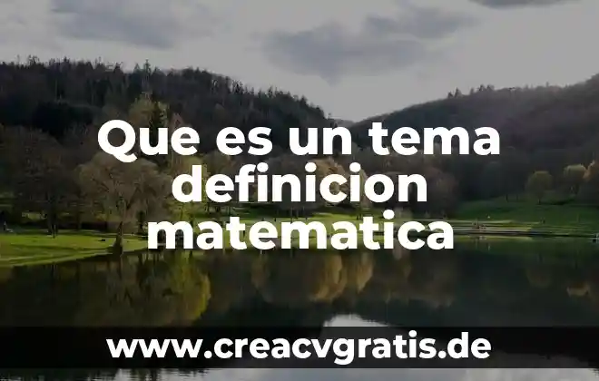 Enlace punto a punto que es 6 Que es un tema definicion matematica