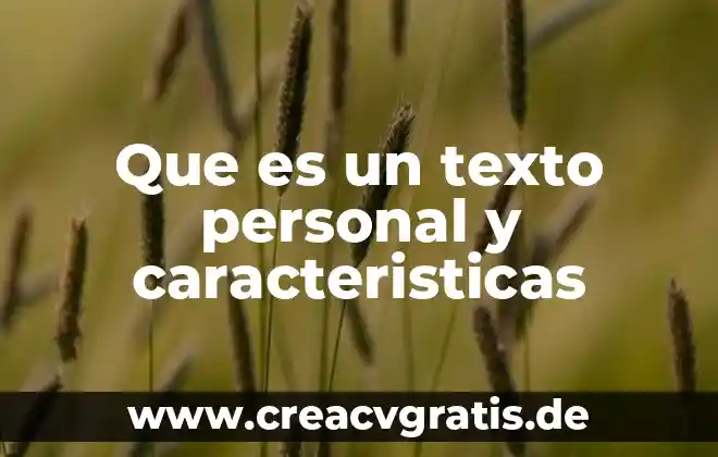 Según Jung qué es el inconsciente personal 7 Que es un texto personal y caracteristicas