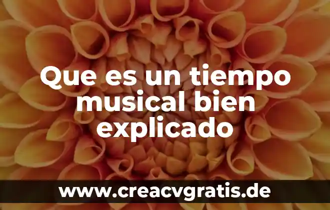 Que es compositor musical 6 Que es un tiempo musical bien explicado