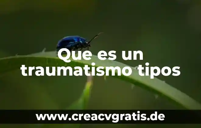 Que es ejido y tipos de ejidos 3 Que es un traumatismo tipos