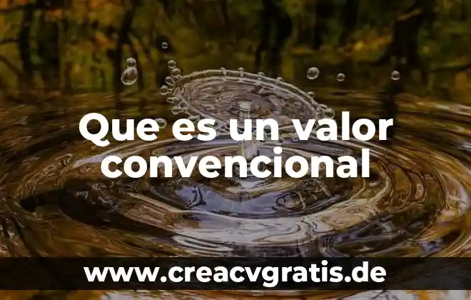 Que es significado convencional 3 Que es un valor convencional