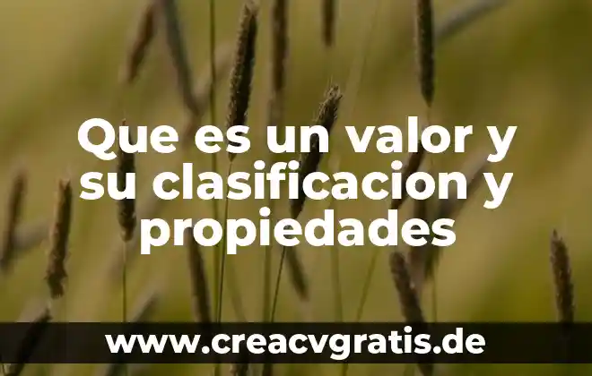 Que es salubridad propiedades del agua 6 Que es un valor y su clasificacion y propiedades